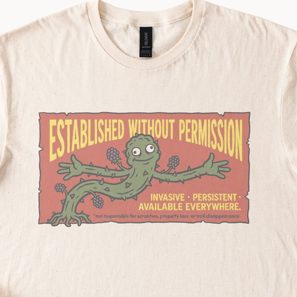 Spiky Berry Creature Retro Graphic Tee Humorous Nature Design